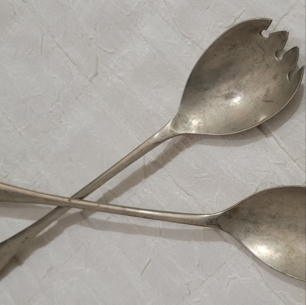 Vintage Silver Salad Serving Set